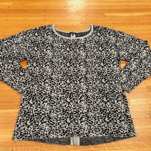 NYDJ grey/black leopard/patterned sweater
